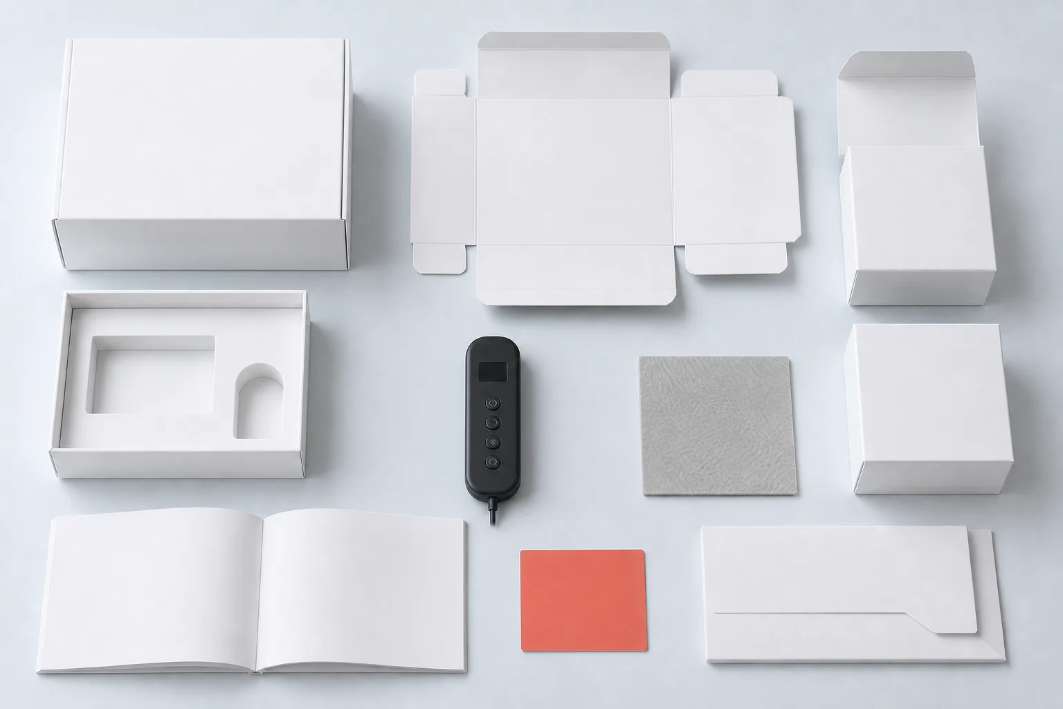 Concept board for private-label packaging and controller presentation