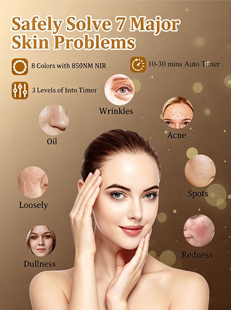 M09 LED Light Therapy Mask detail page 3