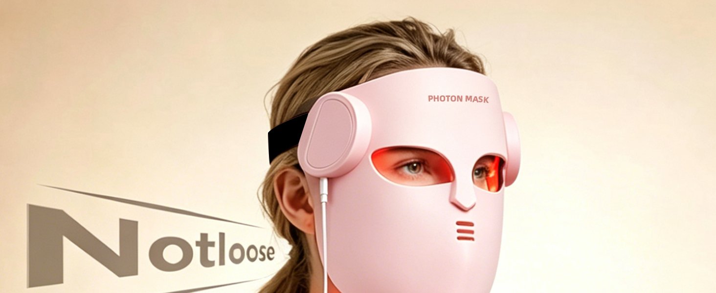 4D Pink LED Face Mask detail page 1
