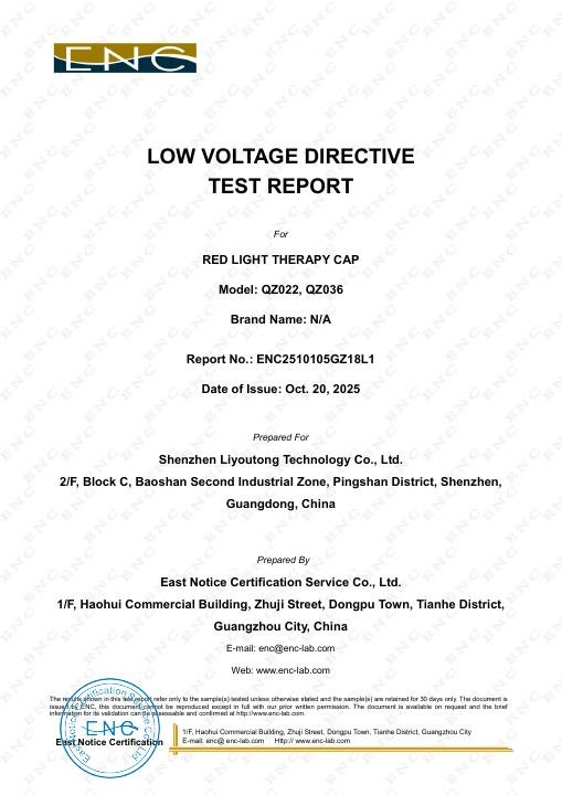 Plug-In Hair Care Cap - LVD Test Report document preview