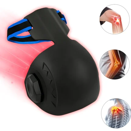 QZ035 red light therapy knee wrap with knee joint application views