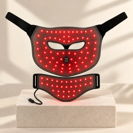 QZ041 4D LED face and neck therapy set in premium studio presentation