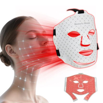 QZ044 chin-lift LED face mask in use